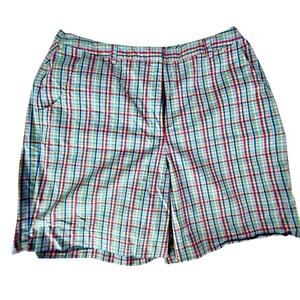 Vintage Shorts Liz Sport Womens 14 Rainbow Plaid Y2K 90s Cotton